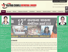 Tablet Screenshot of kalpanachawlaawards.com